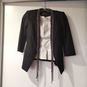 bcbgmaxazria crystal embellished blazer